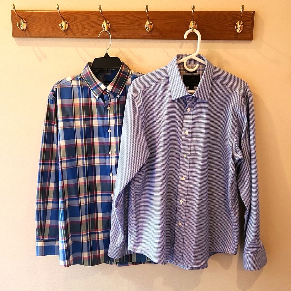 (2) Jos A Bank Shirts size L